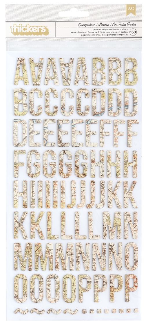 American Crafts Thickers Stickers - Everywhere - 163/Pkg
