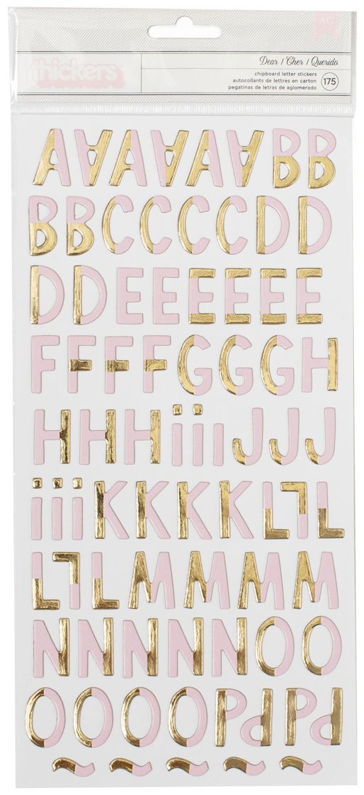 Crate Paper Cute Girl Thickers Alpha Stickers 5.5"X11" 175Pk