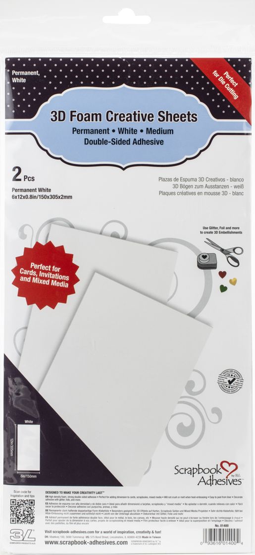 Scrapbook Adhesives 3D Foam Creative Sheets 2/Pkg