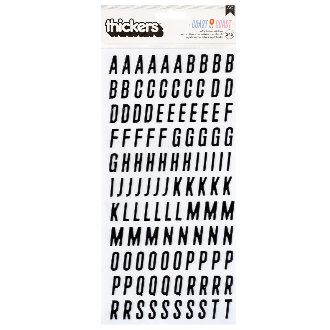 American Crafts Coast-to-Coast Thickers Stickers 245/Pkg