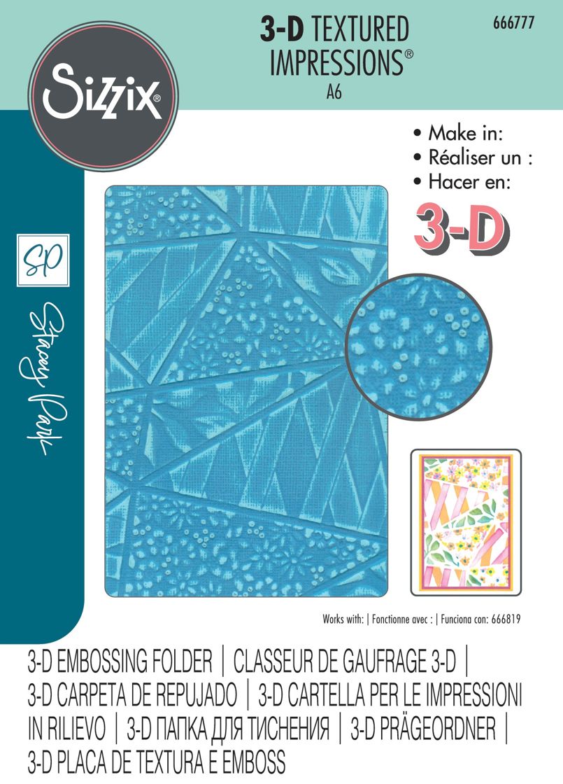 Fragmented Florals Textured Impressions 3D Embossing Folder By Stacey Park