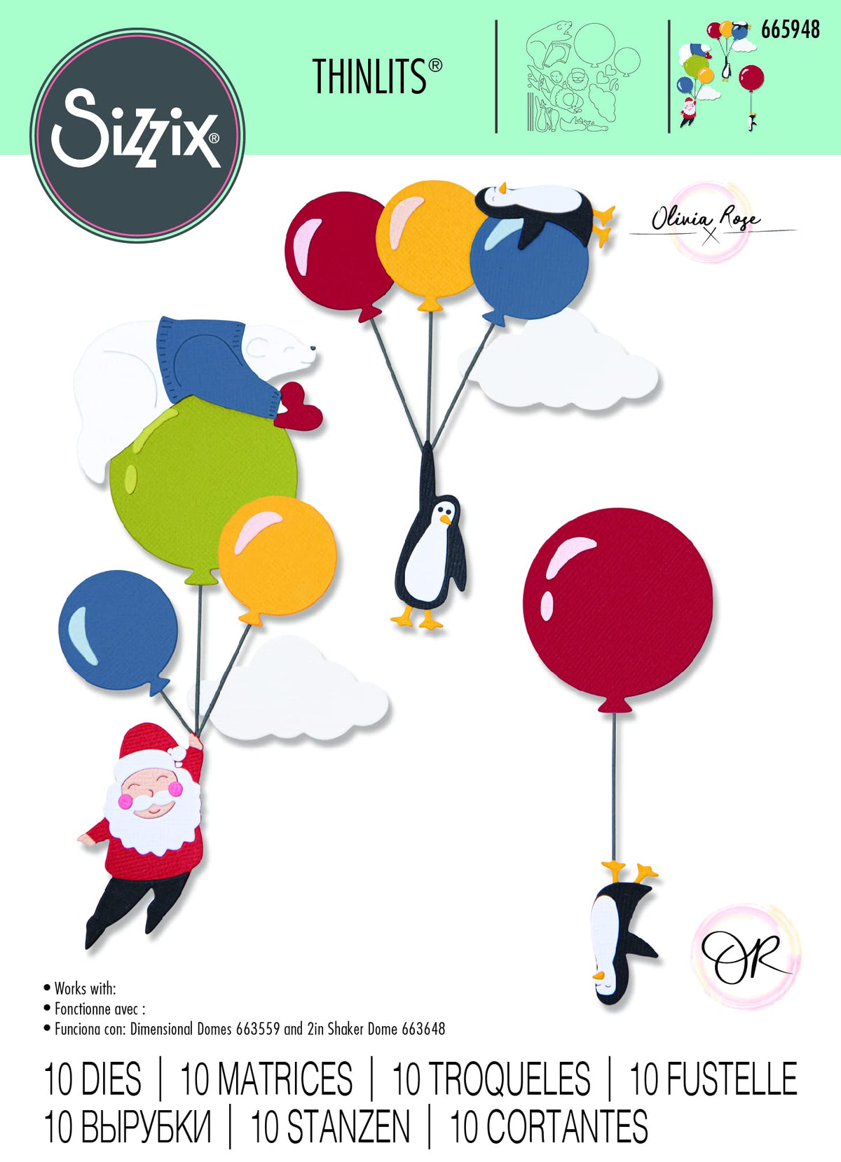 Sizzix Festive Sky Party Die set, 665948