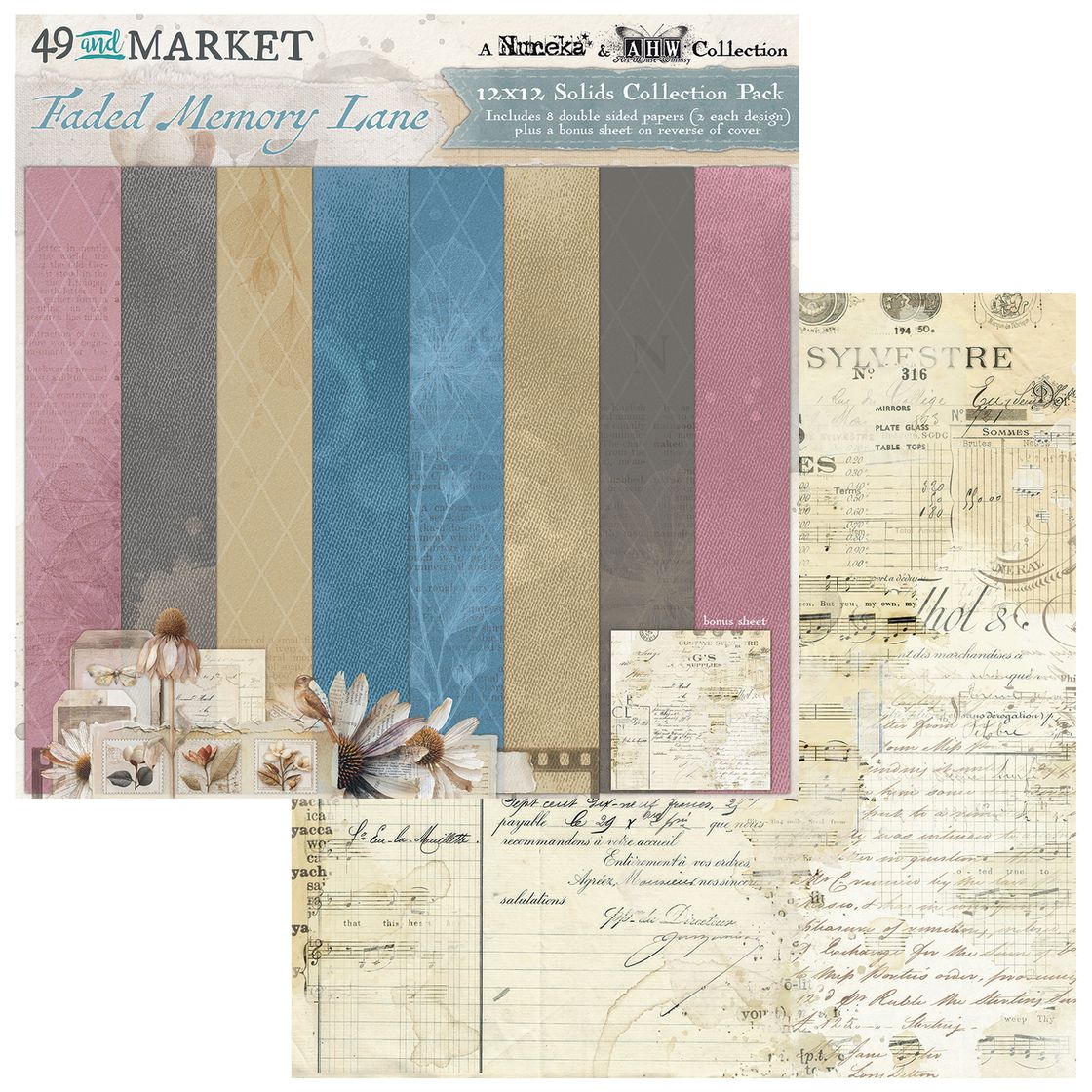Faded Memory Lane 12x12 Solids Pack
