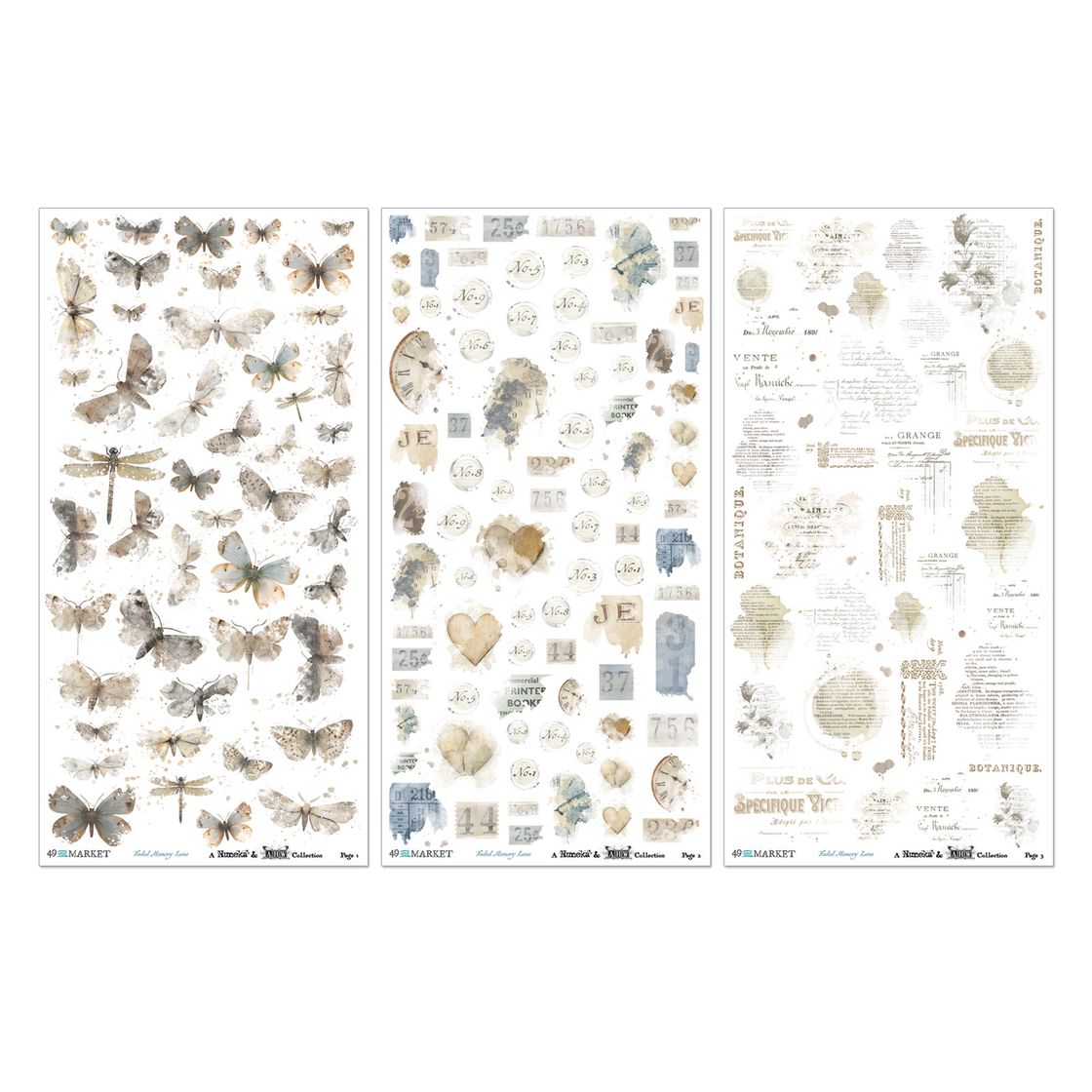 Faded Memory Lane Rub ons