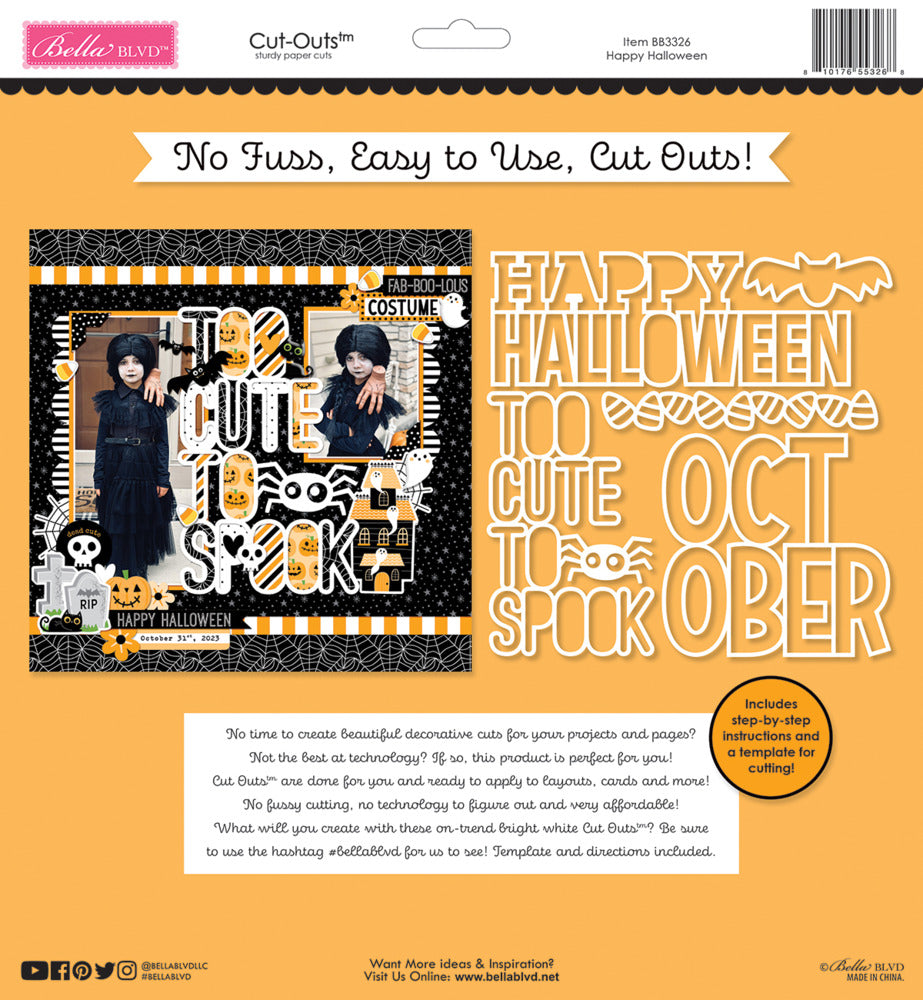 Bella Blvd Boo To You Cut-Outs - Happy Halloween