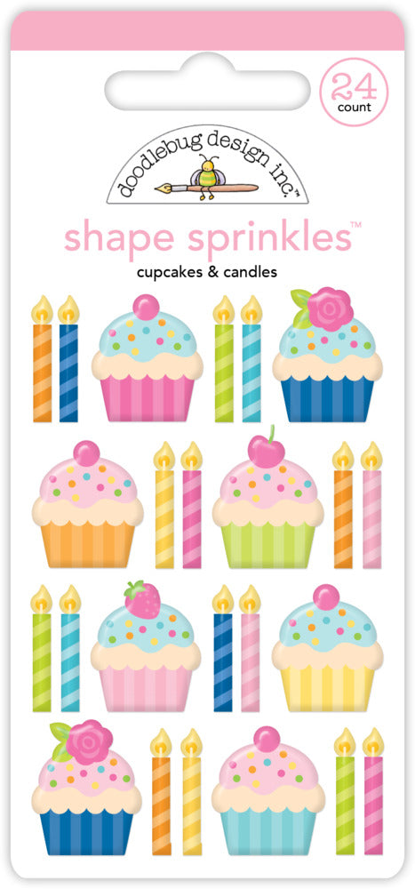 Doodlebug Design Inc. Shape Sprinkles - Cupcakes & Candles