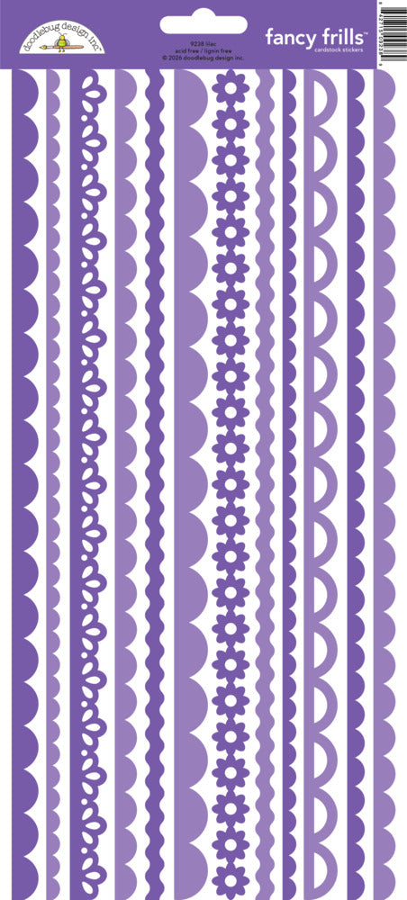 Doodlebug Design Inc. Fancy Frills Stickers, Lilac