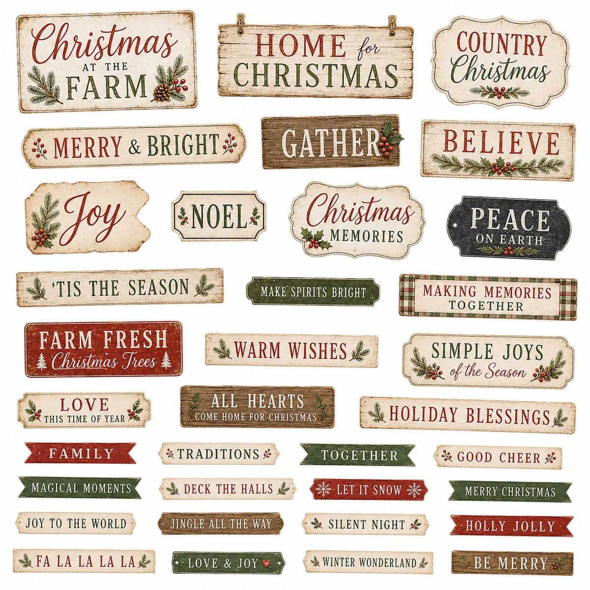 Prairie Paper Studio Farmhouse Christmas - Ephemera 5