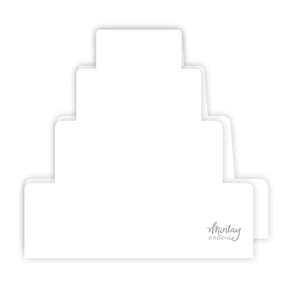 Mintay Papers - Mintay Basic - Birthday Cake Card Base - White