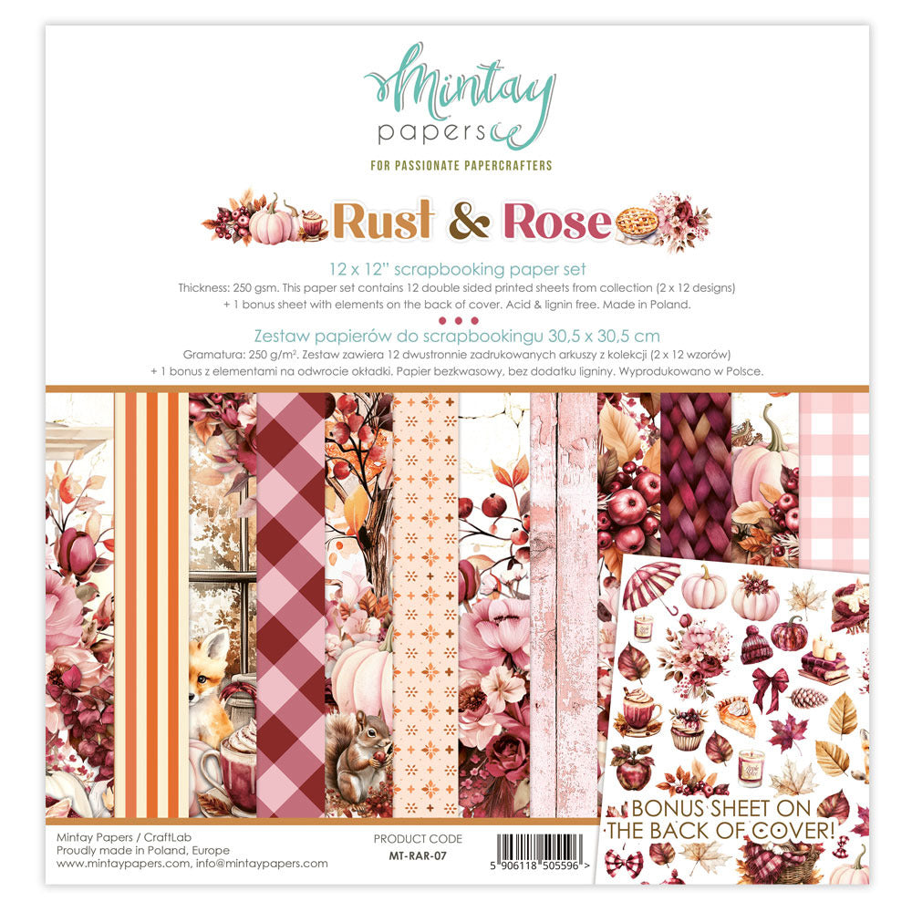 Rust & Rose 12x12 Paper Set