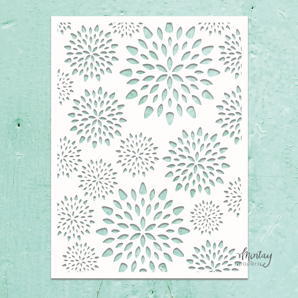 Mintay Papers - Stencil - Aster Flower