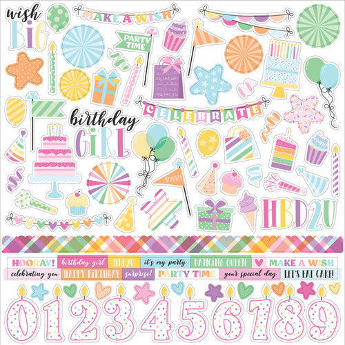 Echo Park Make a Wish Birthday Girl Element Sticker