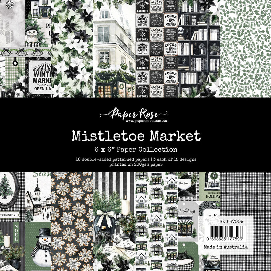 Paper Rose Mistletoe Market 6x6 Paper Collection