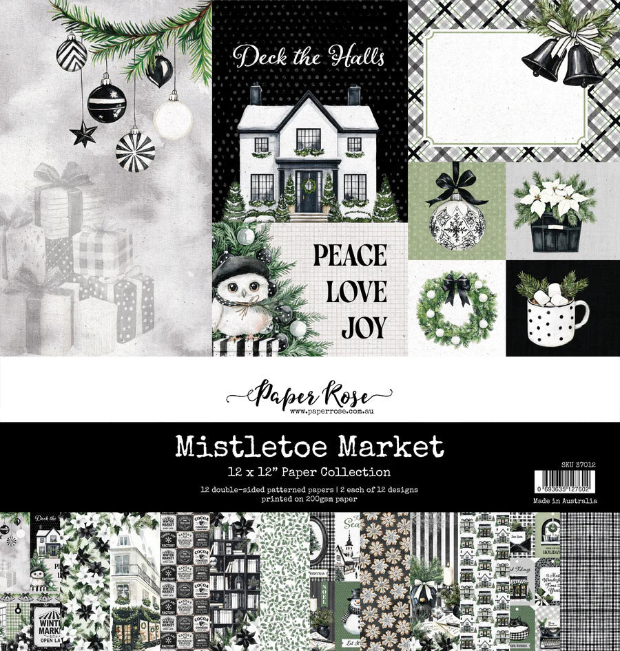 Paper Rose Mistletoe Market 12x12 Paper Collection