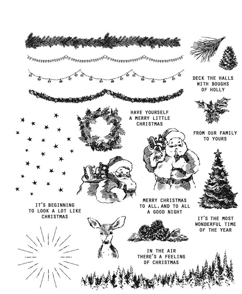 Stampers Anonymous Tim Holtz Collection Cling Stamp, Darling Christmas