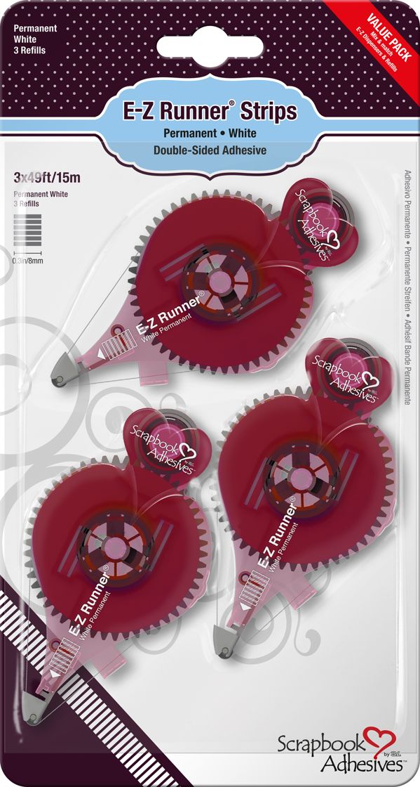 Scrapbook Adhesives E-Z Runner Strips Refill Value Pack 3/Pkg