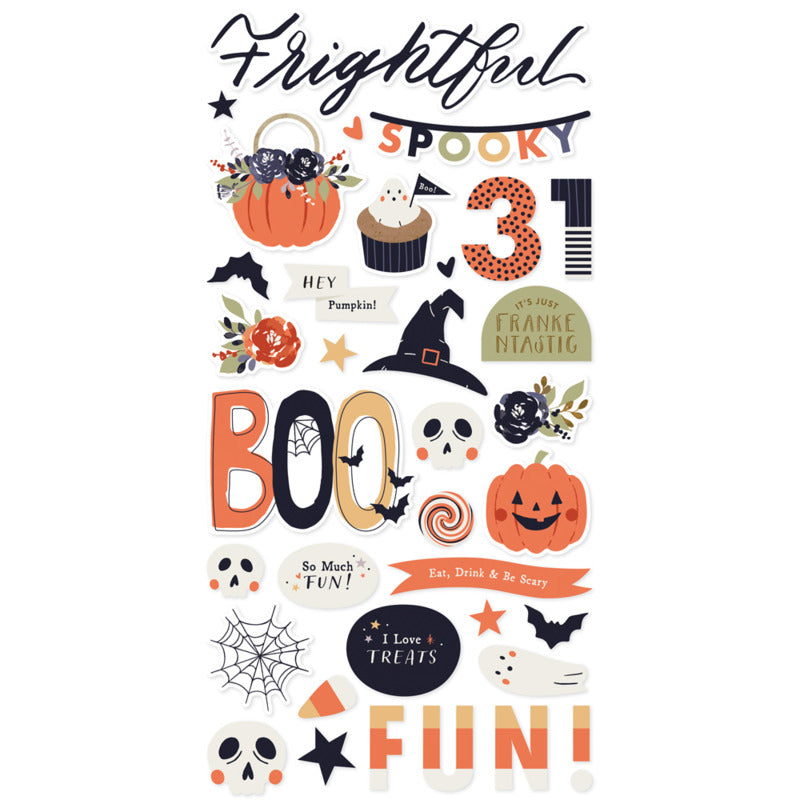 Simple Stories Foam Stickers, Frightful Fun