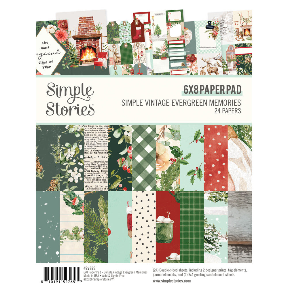 Simple Stories Simple Vintage Evergreen Memories 6x8 Paper Pad