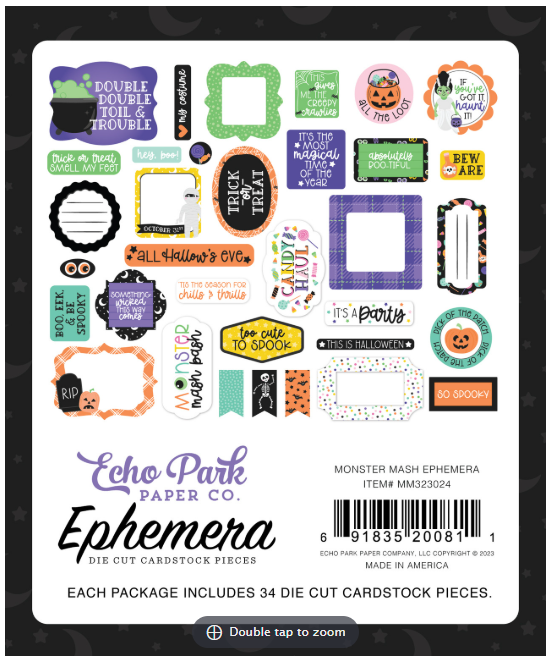 Echo Park Ephemera - Monster Mash