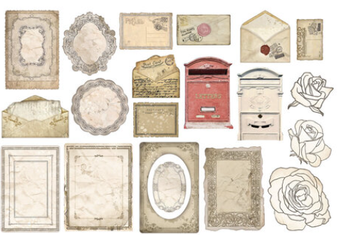 Stamperia - Create Happiness - Letters Ephemera