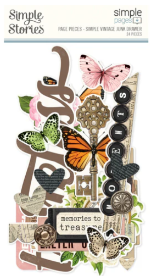 Simple Vintage Junk Drawer- Simple Pages Page Pieces