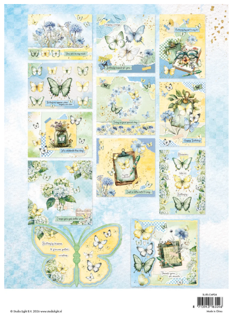 Studio Light Card Making Pad Butterflies Essentials