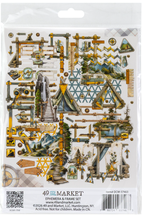 49 & Market Campfire Memories Ephemera & Frame Set