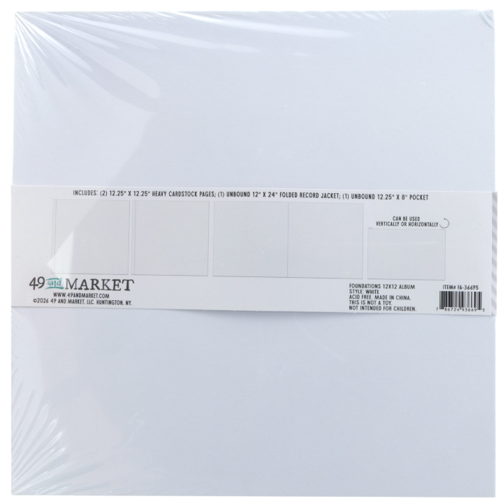 49 & Market Foundations 12×12 Album – White