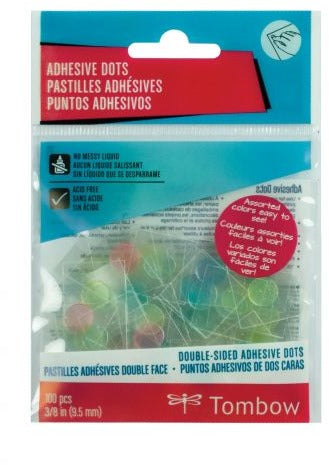Tombow Adhesive Dots, Assorted Colors