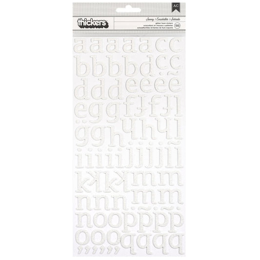 Thickers Glitter Foam Stickers 6"X11" Sheets 2/Pkg
