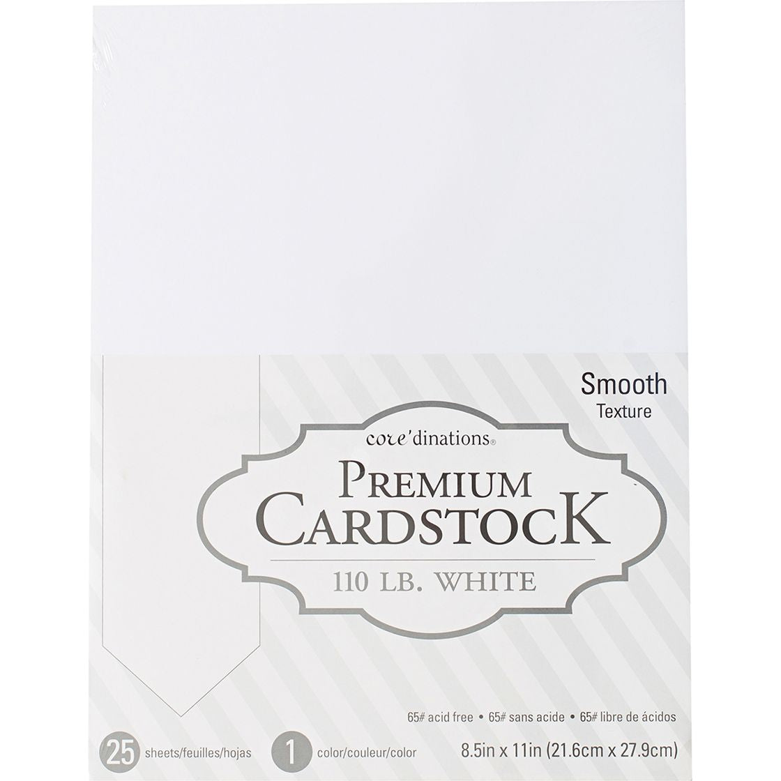 Core'dinations 110lb Smooth Cardstock 8.5"X11" 25/Pkg