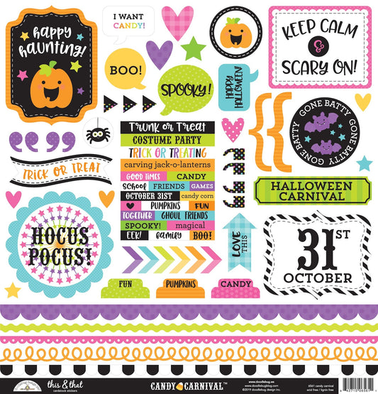 Doodlebug Candy Carnival Sticker Sheet