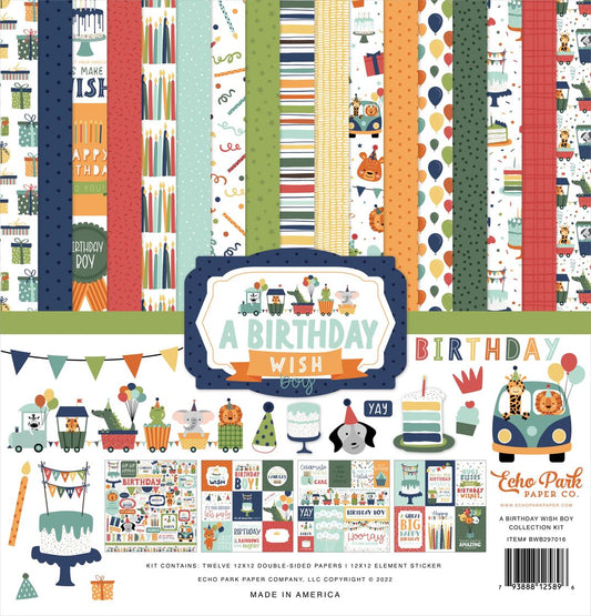 A Birthday Wish Boy 12 x 12 Collection Kit