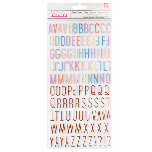 American Crafts Rainbow Avenue Thickers Stickers 224/Pkg