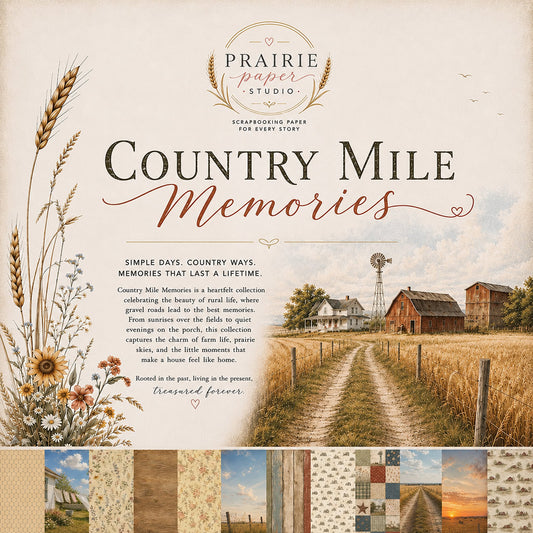 Prairie Paper Studio 12x12 Collection - Country Mile Memories