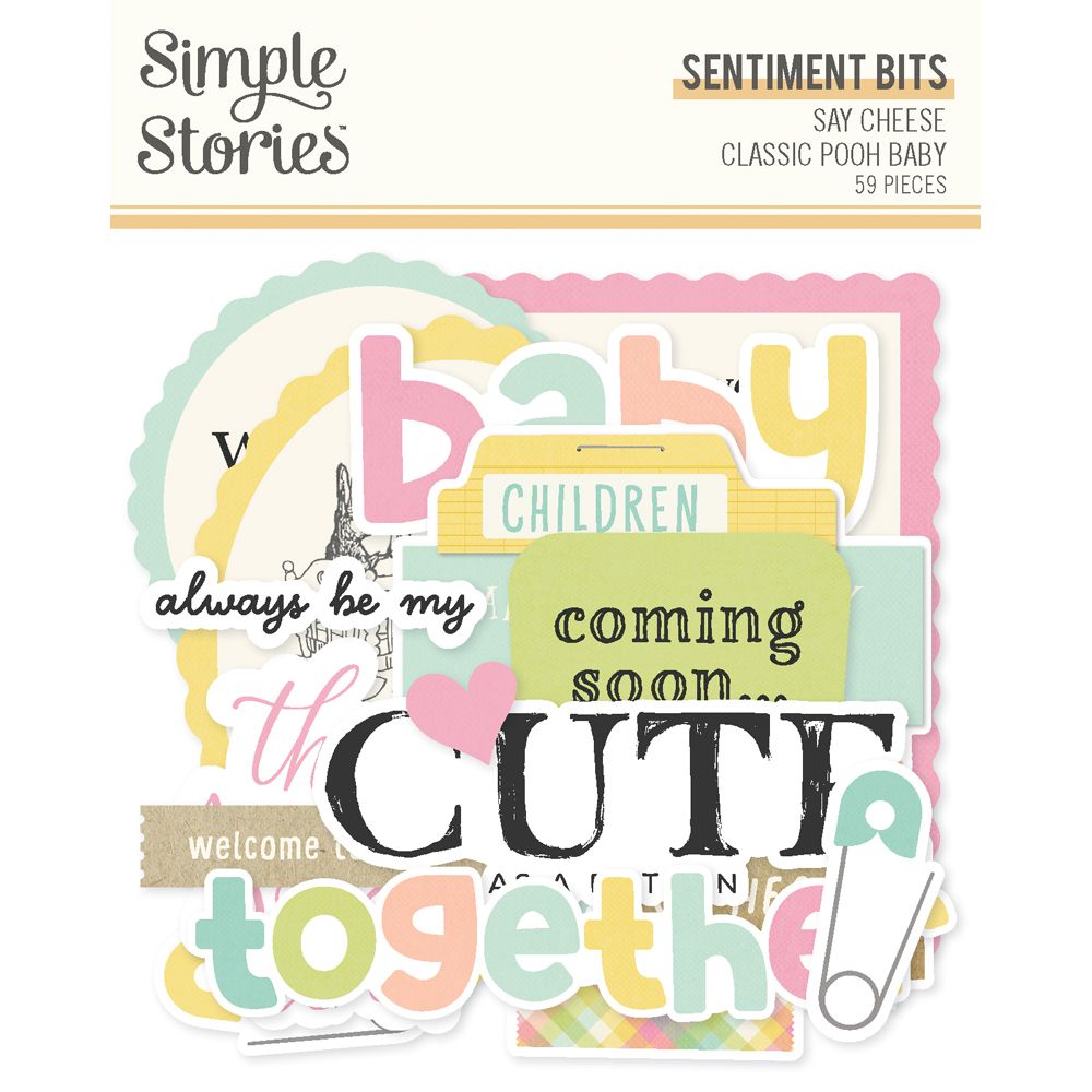 Simple Stories Say Cheese Classic Pooh Baby Sentiment Bits