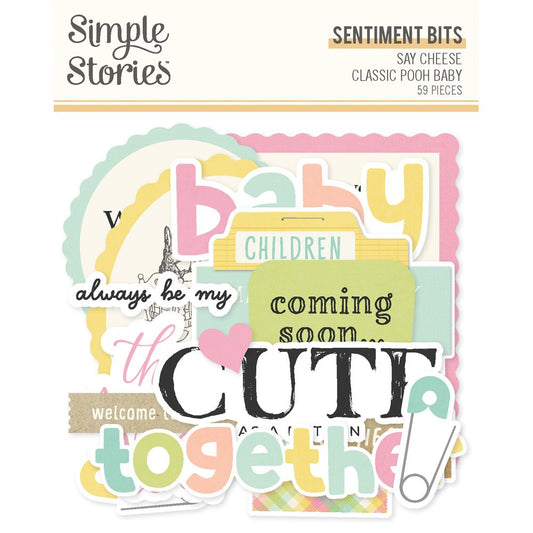 Simple Stories Say Cheese Classic Pooh Baby Sentiment Bits