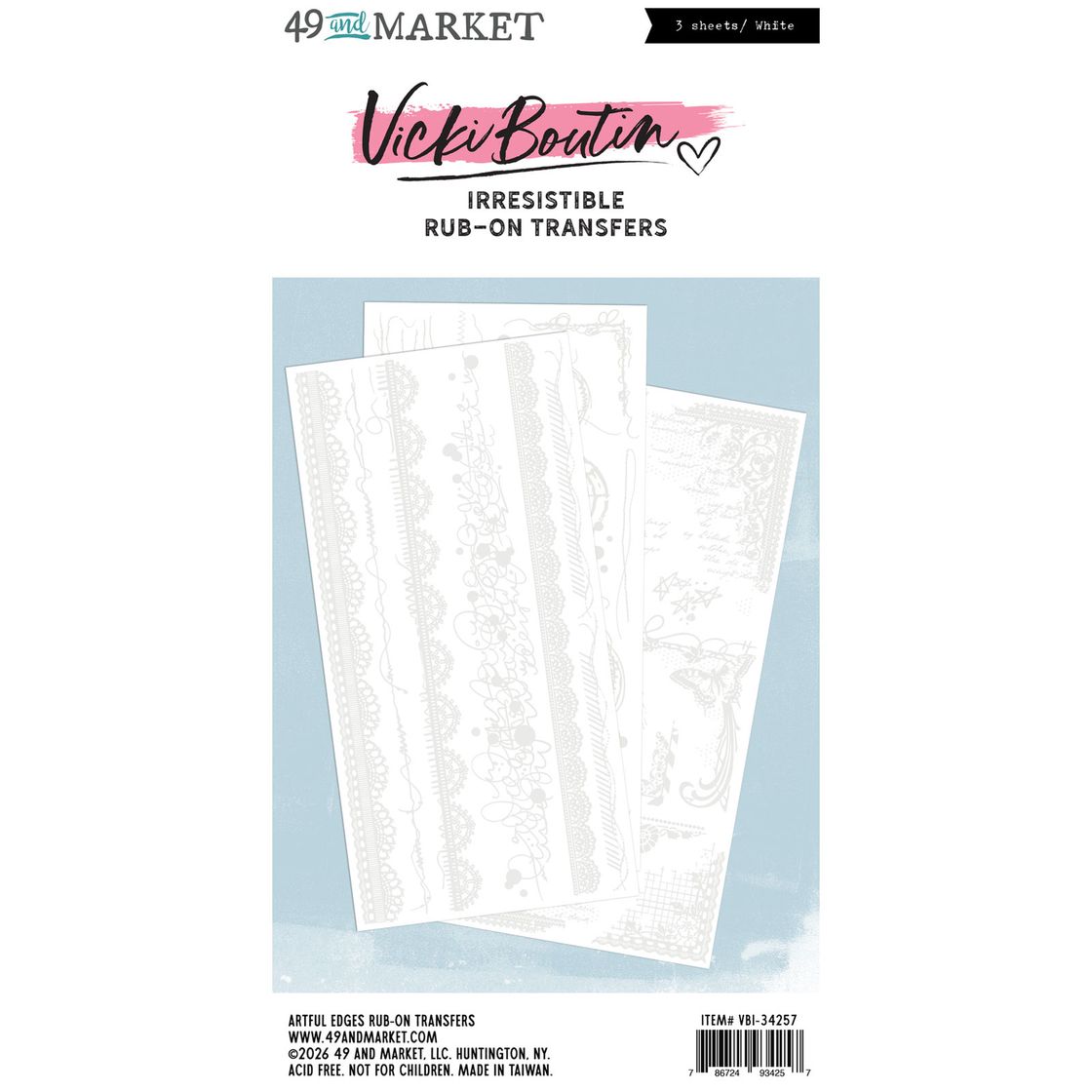 Irresistible - Artful Edges Rub-On Transfers