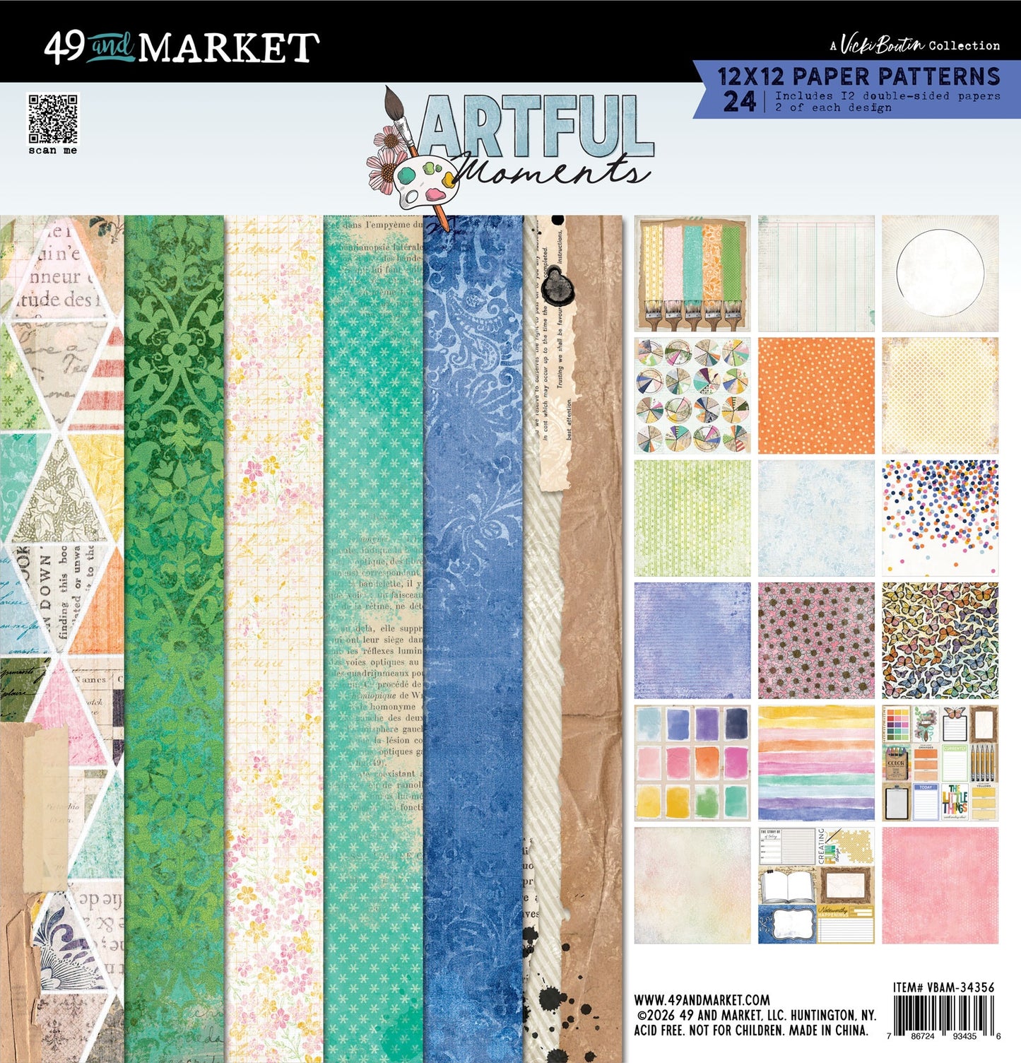 Artful Moments 12x12 Paper Patterns