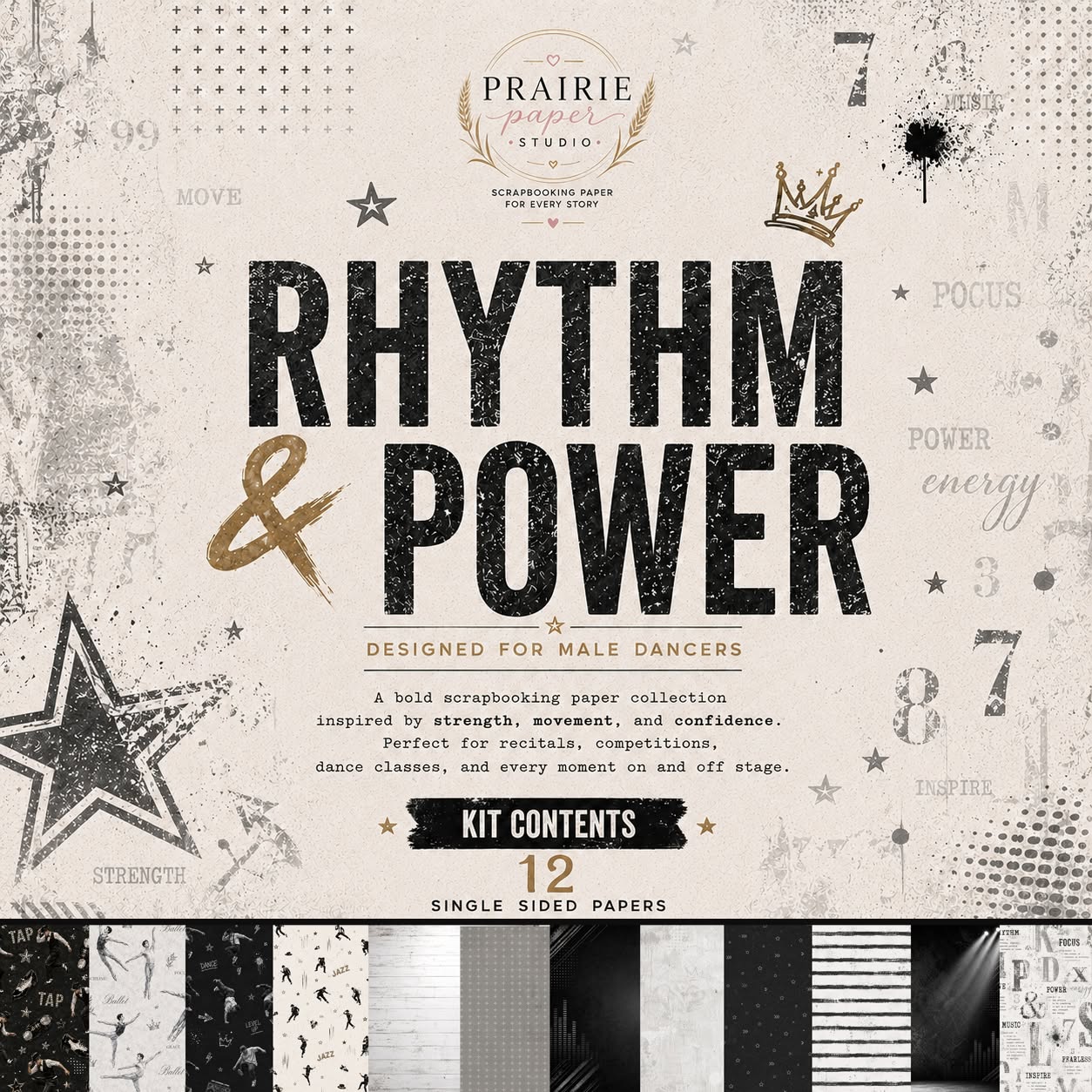 Prairie Paper Studio 12x12 Collection - Rythym & Power