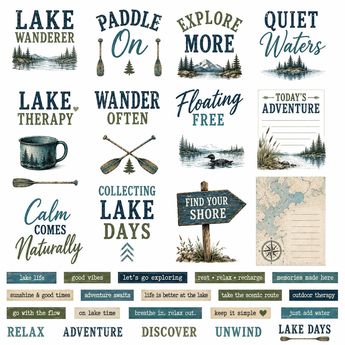 Prairie Paper Studio Lake Wanderer Ephemera 3