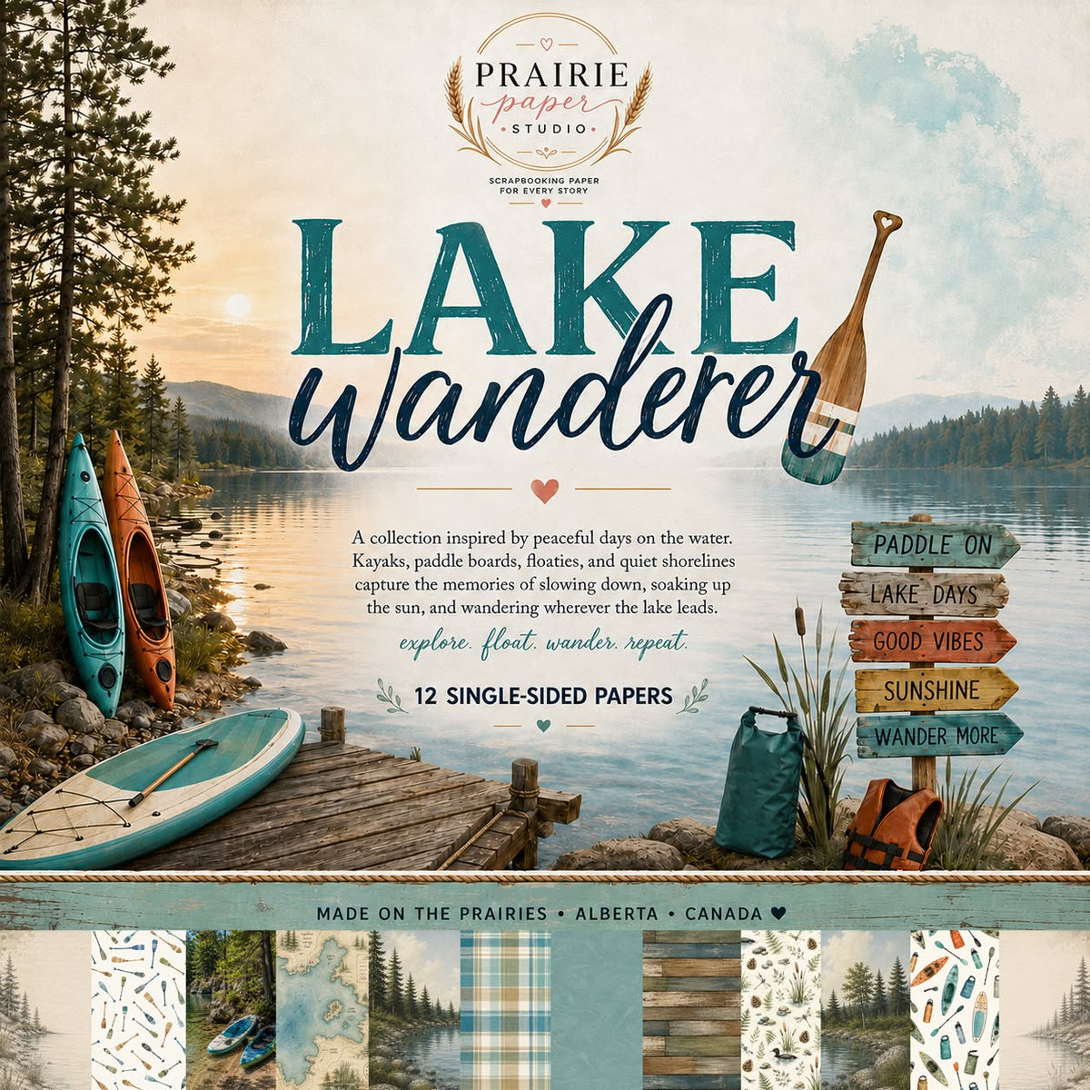 Prairie Paper Studio 12x12 Collection Lake Wanderer
