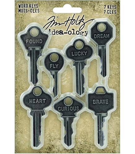 Tim Holtz Word Keys, Nickel