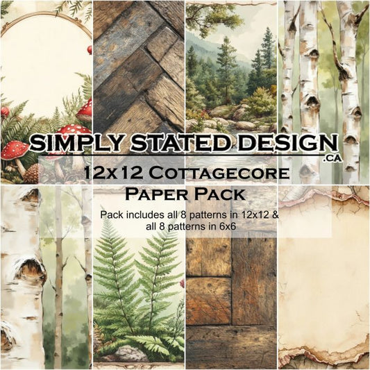 Simply Stated Design 12x12 Cottagecore  Paper Pack