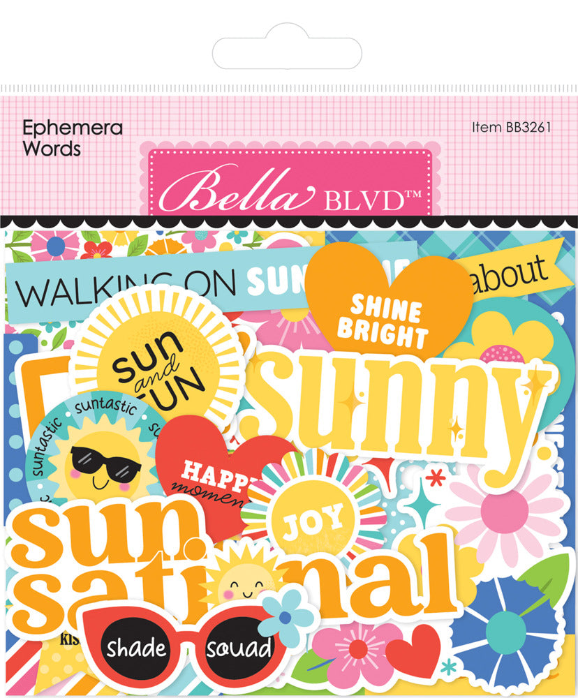 Bella Blvd Sunny Days Ephemera Words