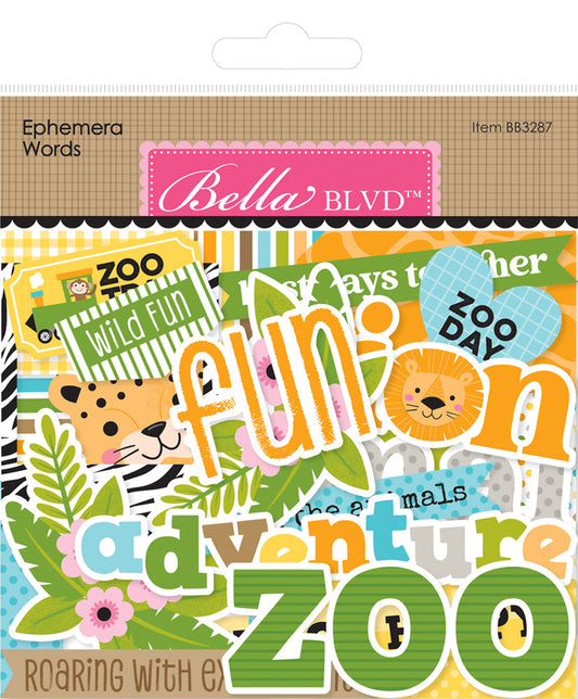 Bella Blvd Ephemera Words - Zoo Day
