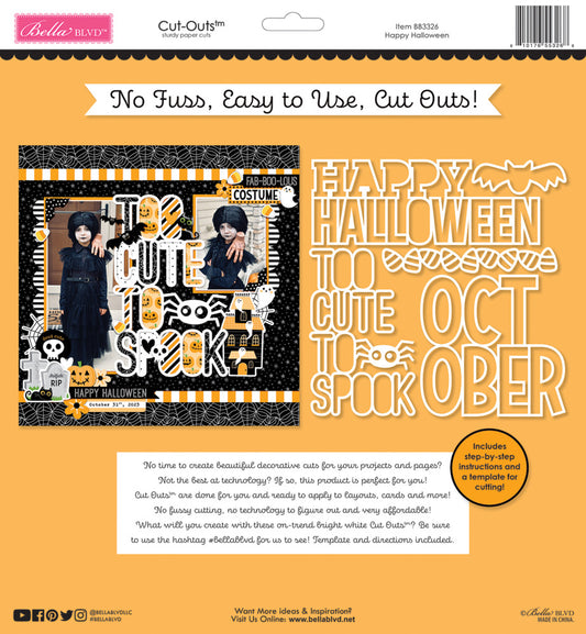 Bella Blvd Boo To You Cut-Outs - Happy Halloween