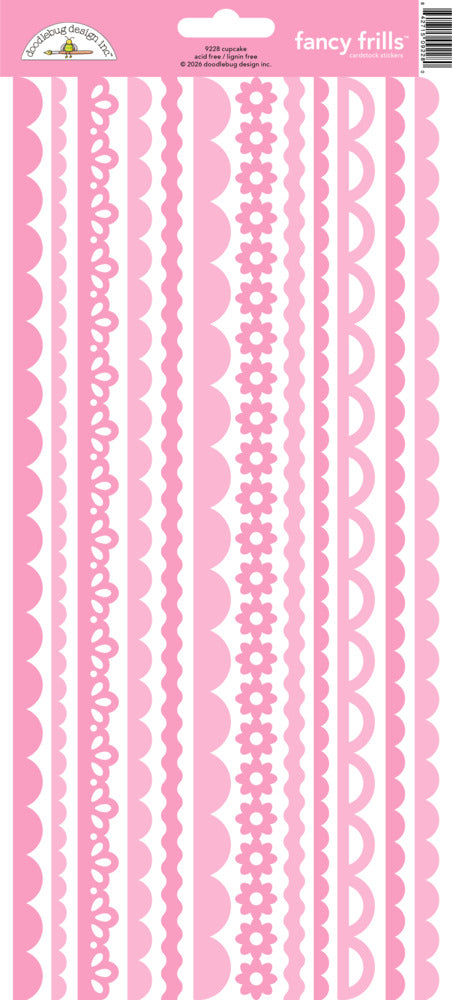 Doodlebug Design Inc. Fancy Frills Stickers, Cupcake