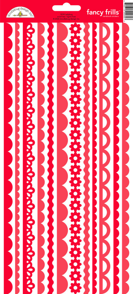 Doodlebug Design Inc. Fancy Frills Stickers, ladybug