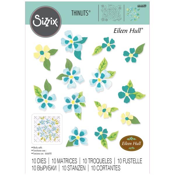 Sizzix painterly blooms & Background, 666689